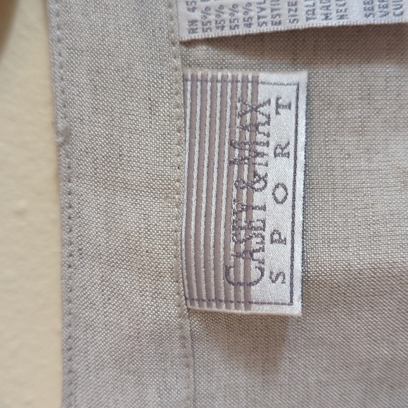 Casey & Max Sport Linen Button Down Top Large Lagenlook Minimalist Vintage - Picture 5 of 12